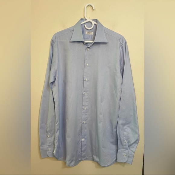 Borriello Other - BORRIELLO Napoli Men Made Hand by Michael Jondral Button Down Shirt Sz 16 1-2/42